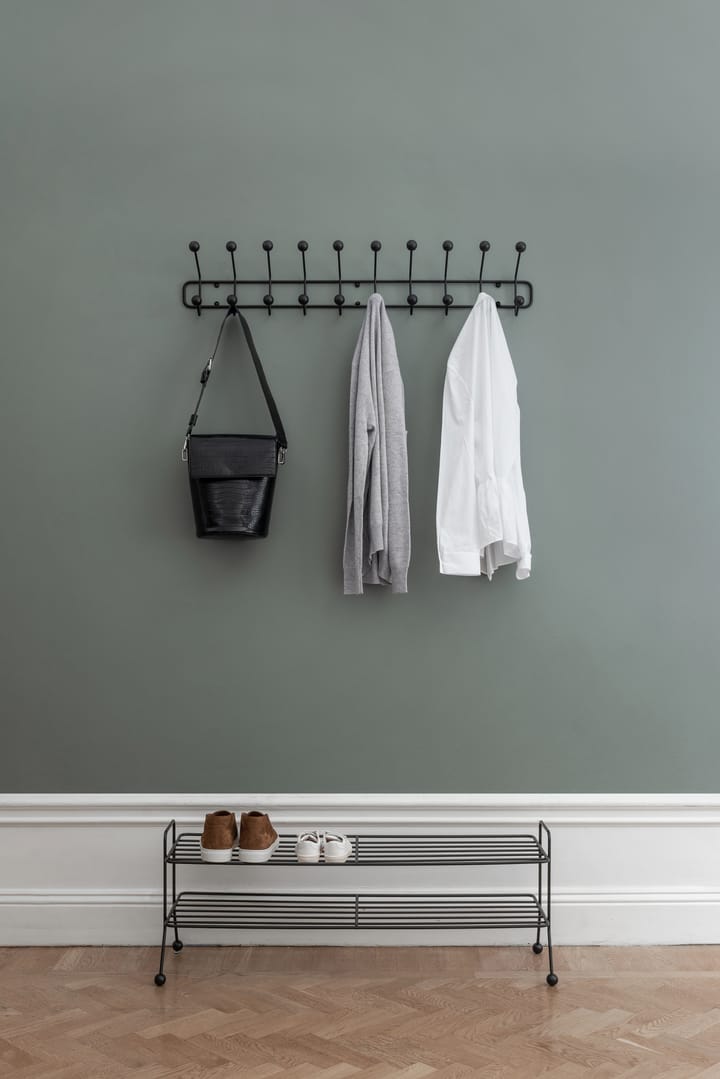 Bill Shoe Shelf L, Zwart-donkerbruin Maze