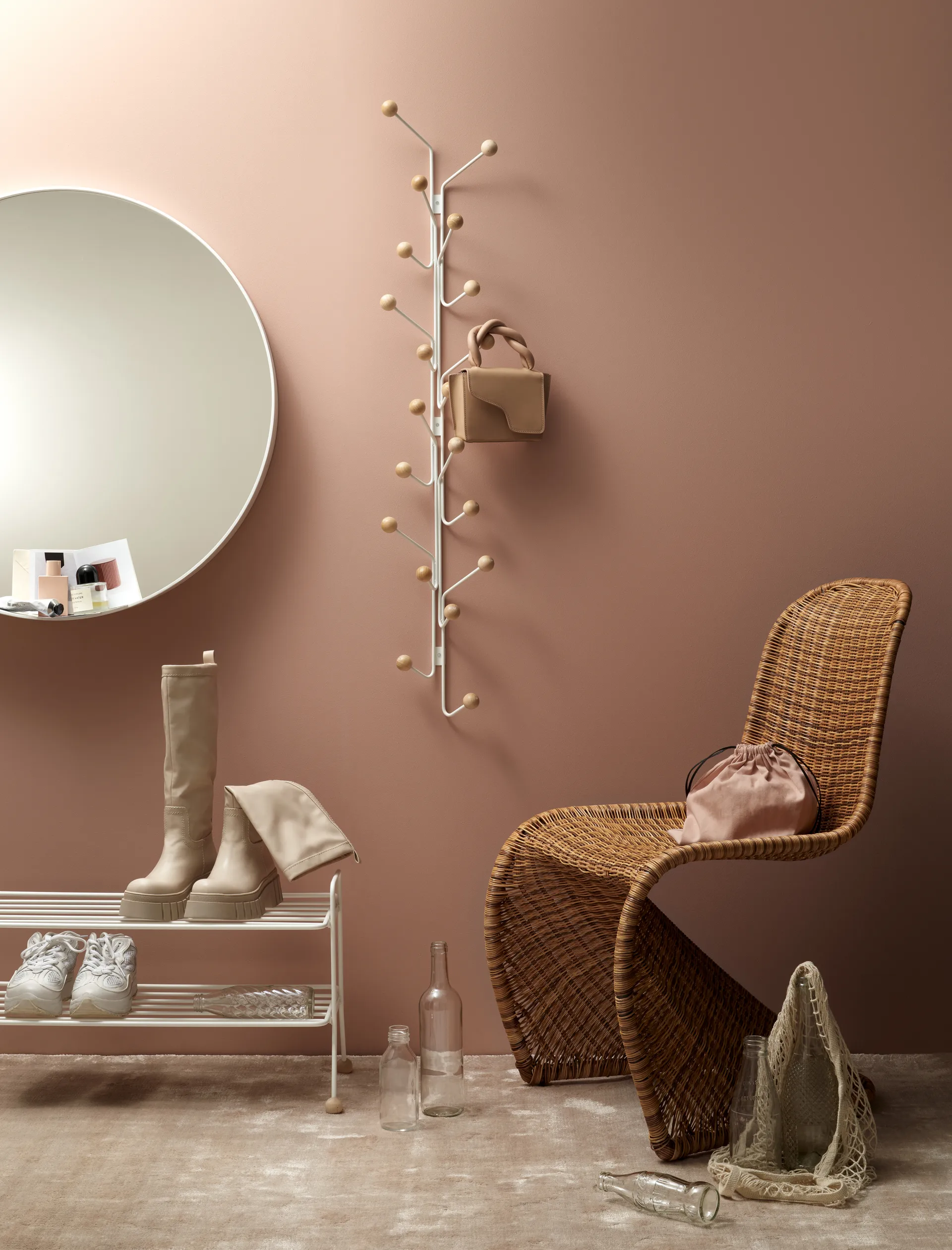 Bill Vertical kledinghanger, Greige Maze