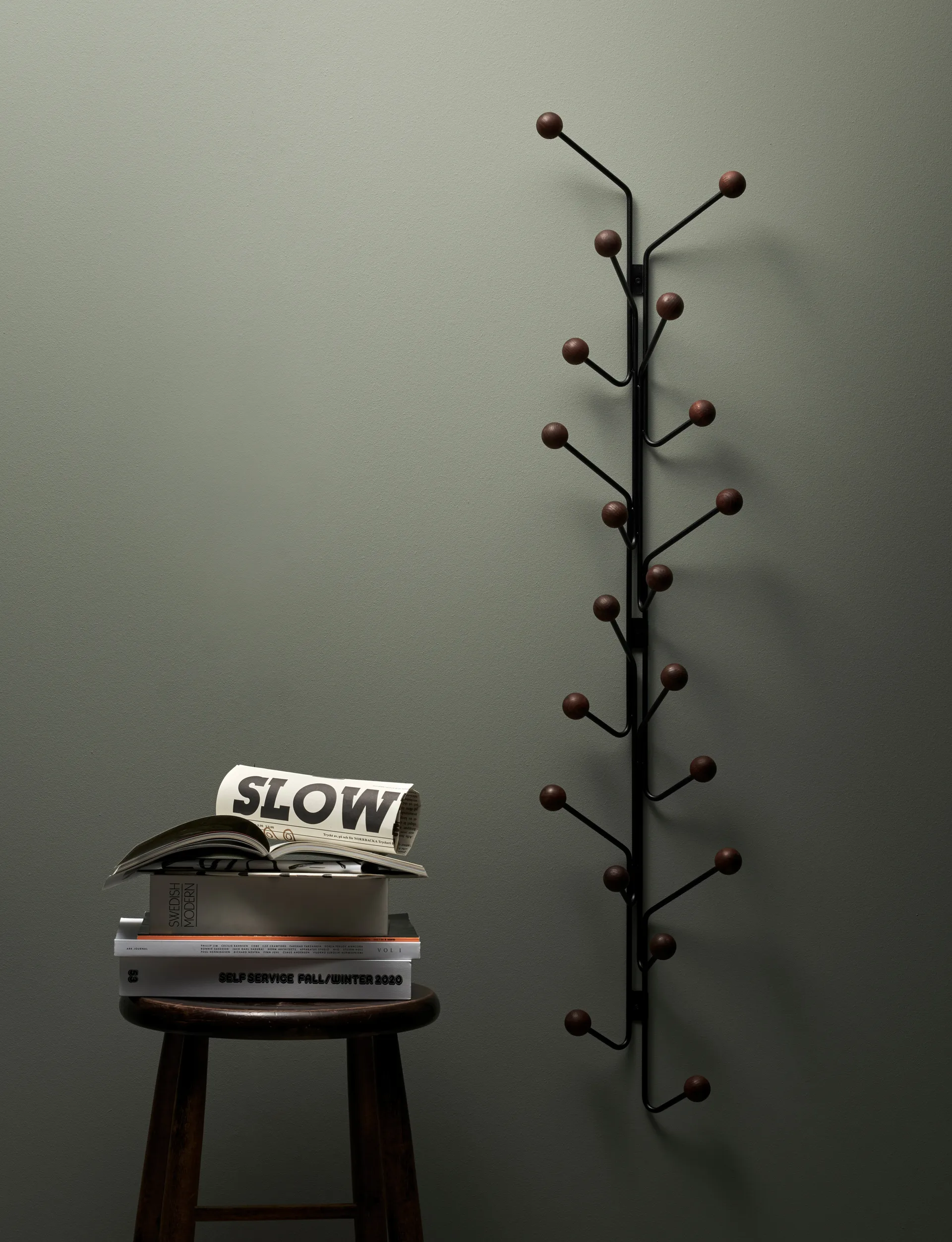 Bill Vertical kledinghanger, Zwart-donkerbruin Maze