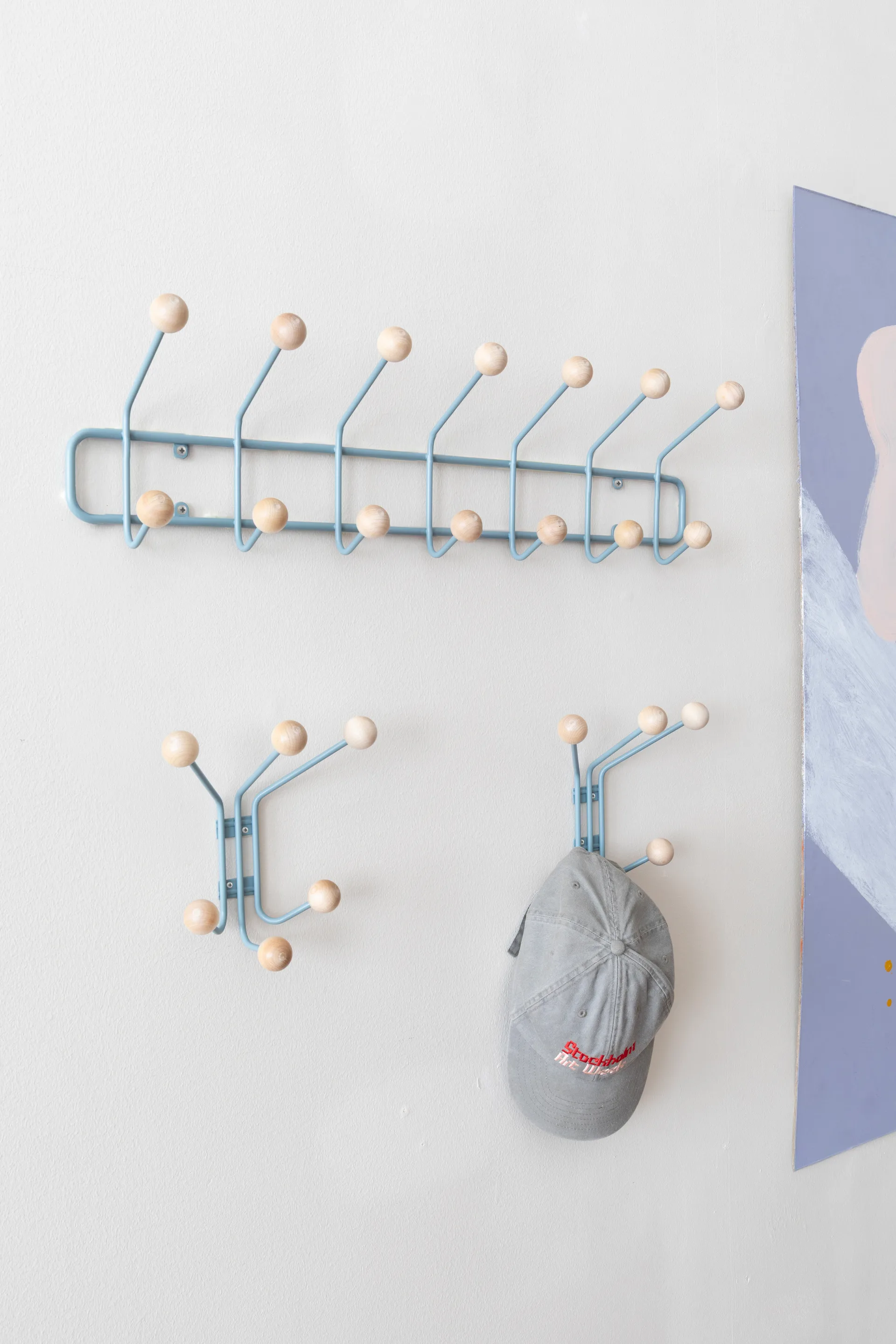 Bill XS kapstok, Pigeon blue Maze