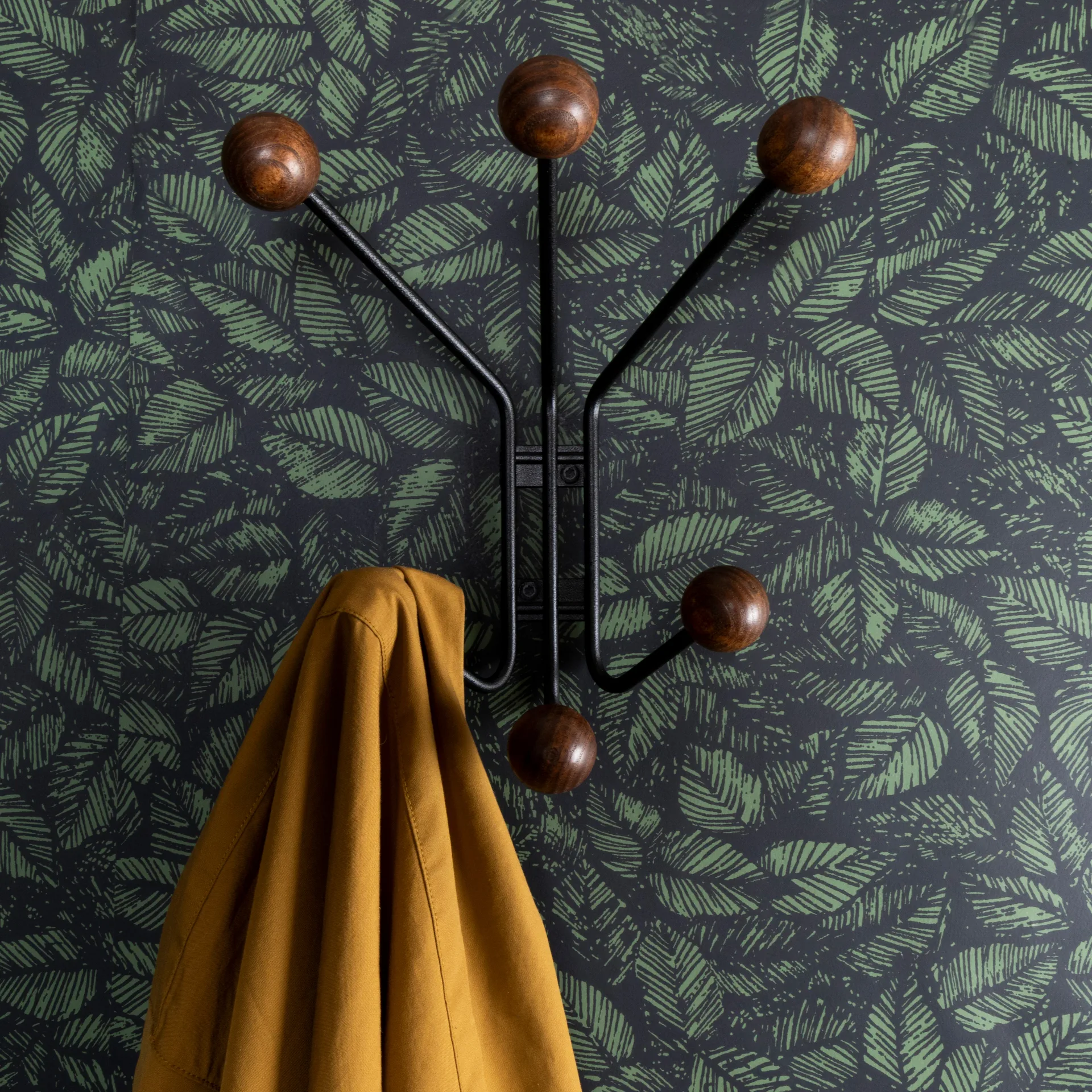 Bill XS kapstok, Zwart-donkerbruin Maze