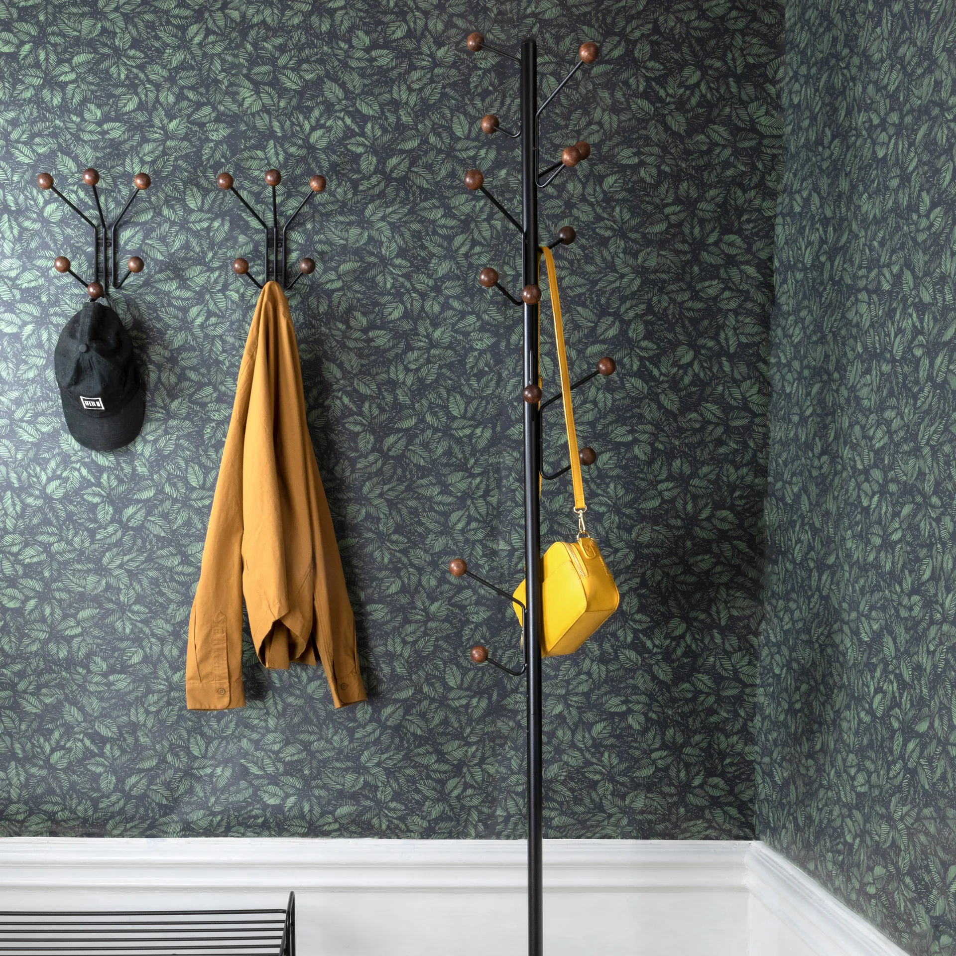 Bill XS kapstok, Zwart-donkerbruin Maze