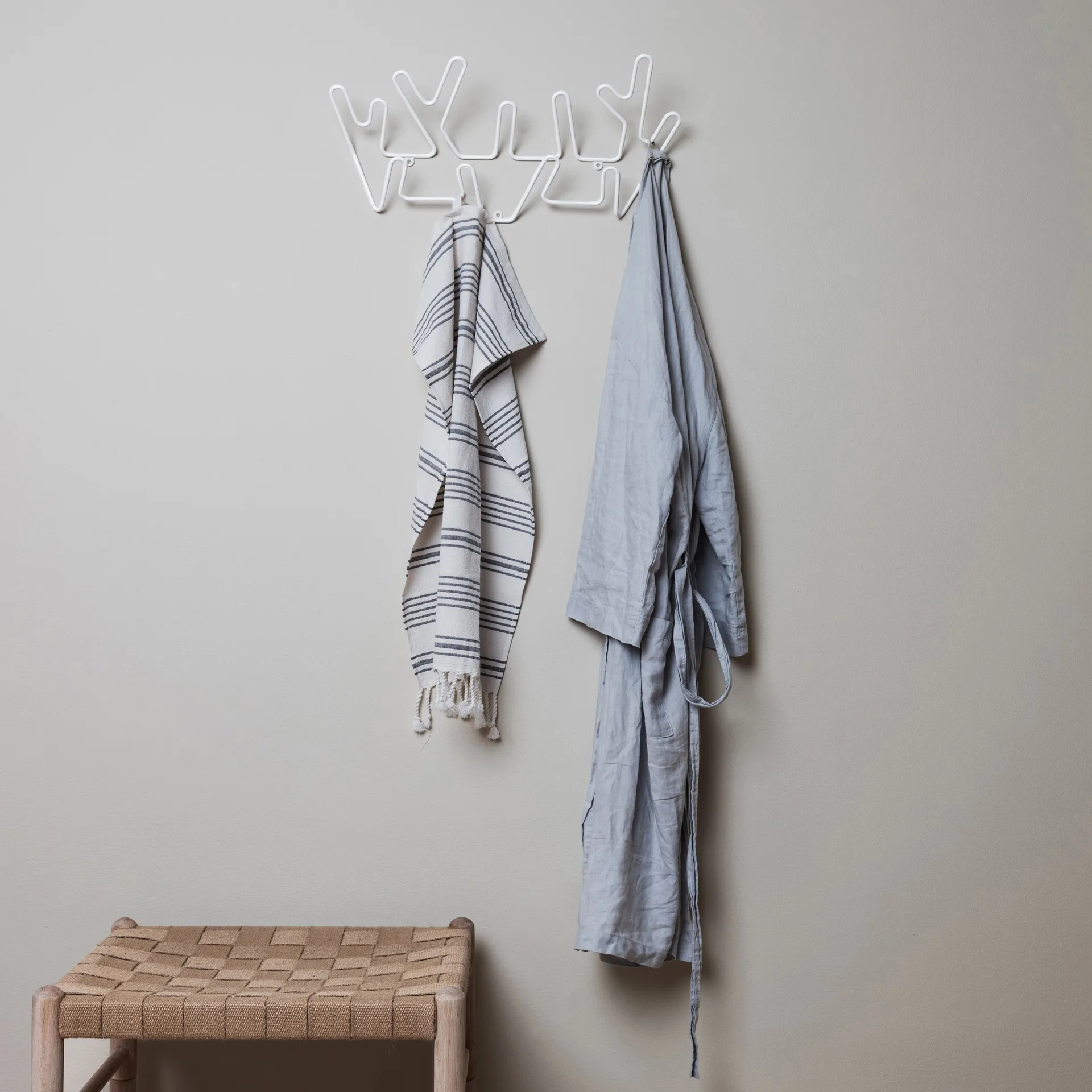 Crown kapstok, wit Maze