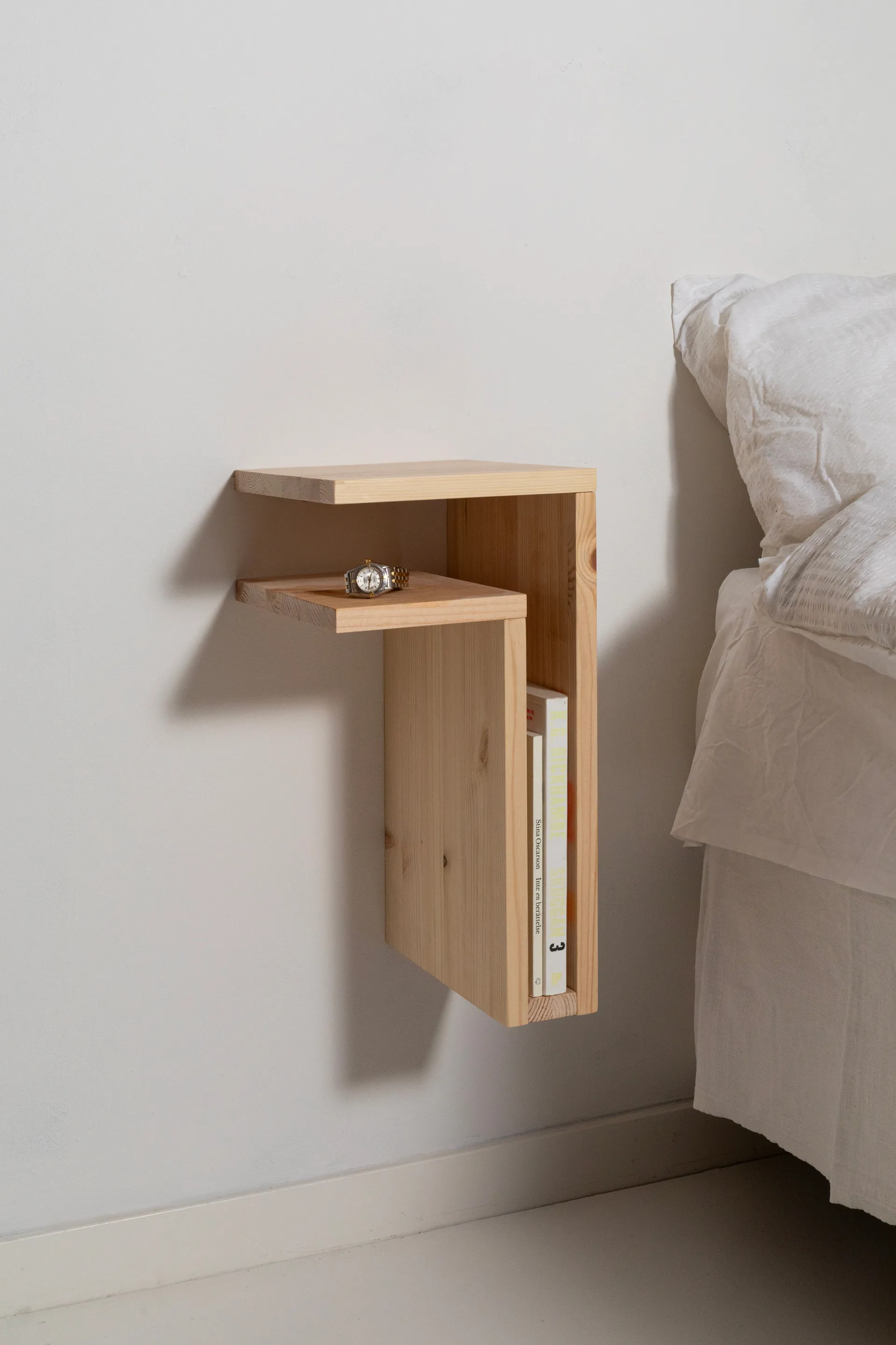 F-shelf Play DIY wandplank, Pine, left Maze