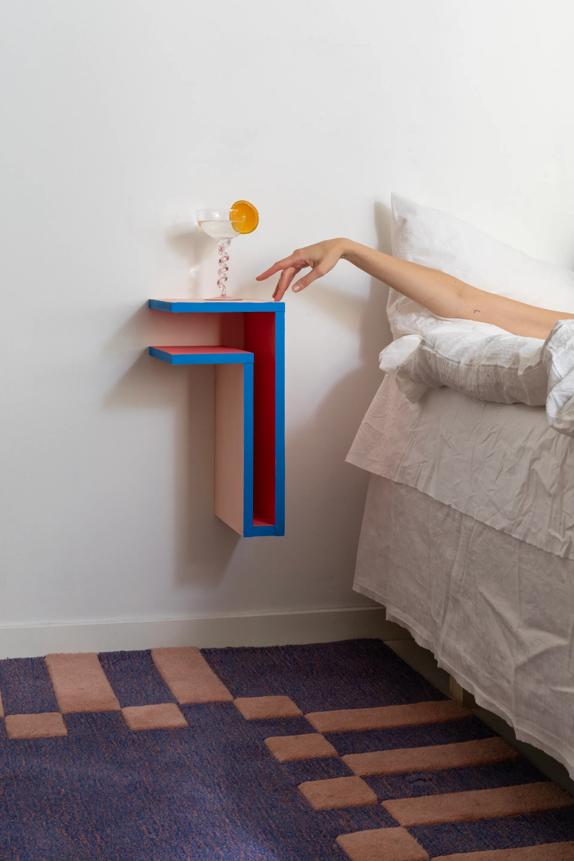 F-shelf Play DIY wandplank, Pine, left Maze