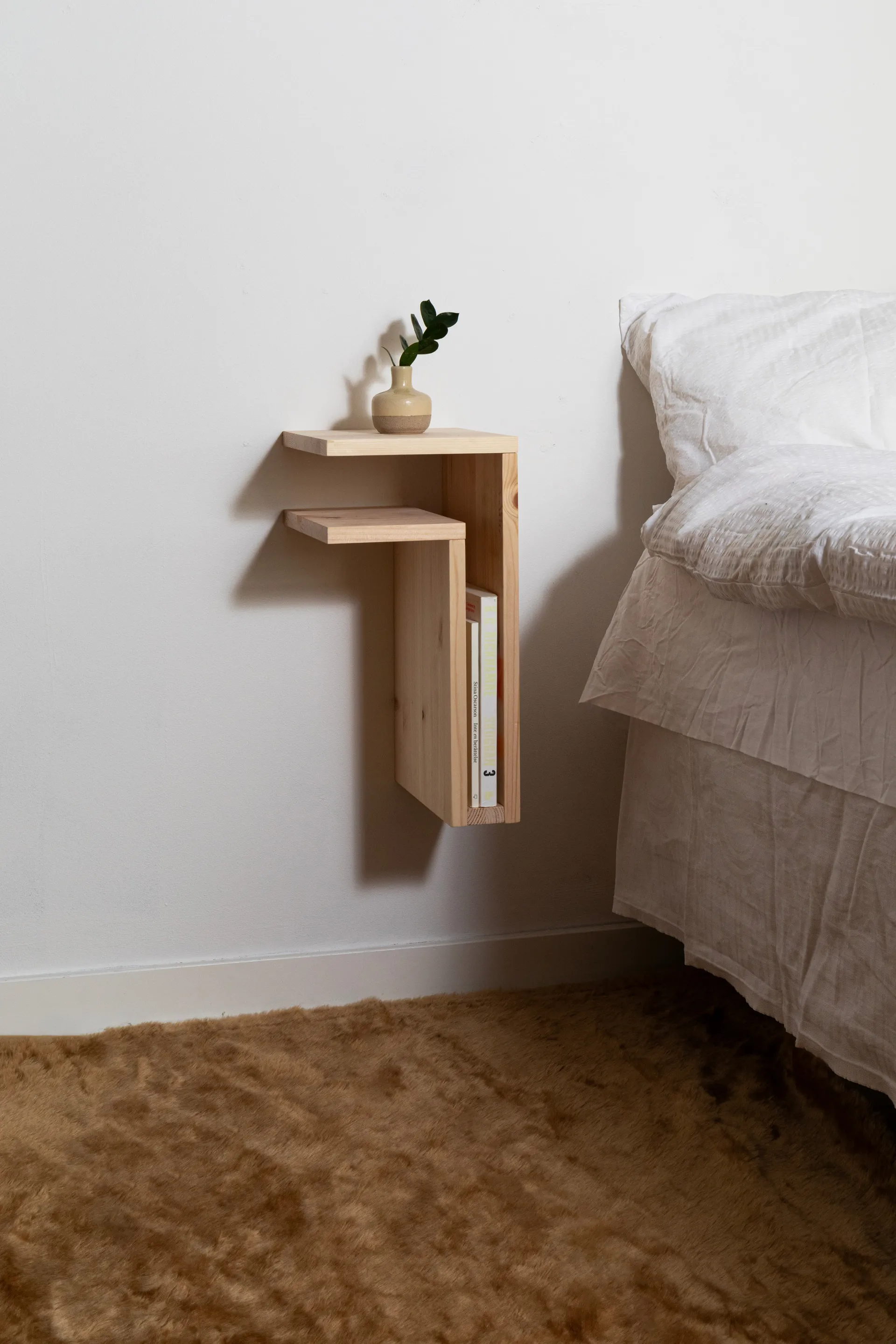F-shelf Play DIY wandplank, Pine, left Maze