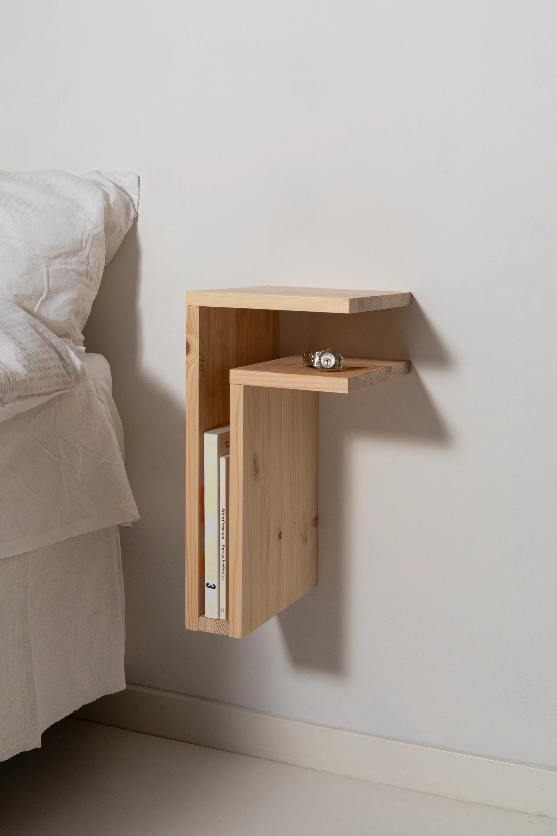 F-shelf Play DIY wandplank, Pine, right Maze
