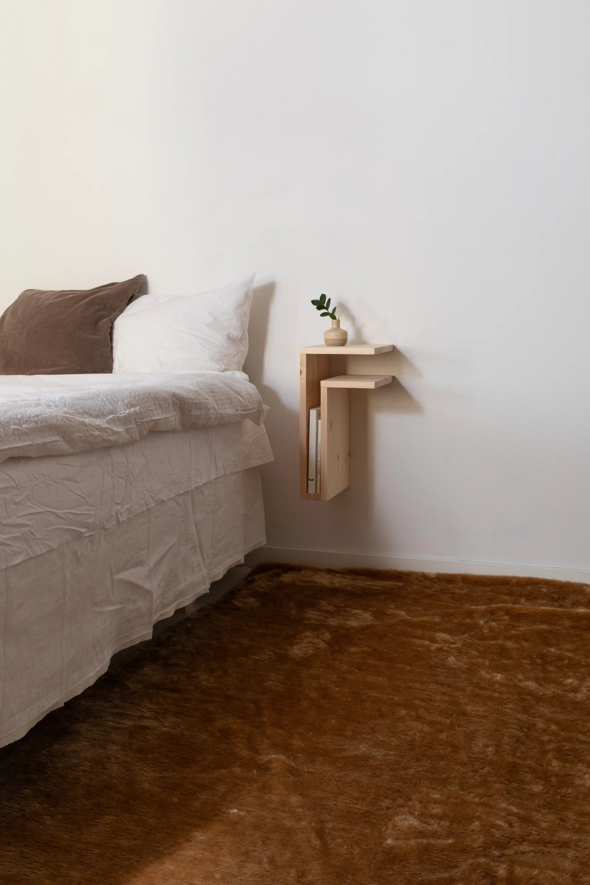 F-shelf Play DIY wandplank, Pine, right Maze