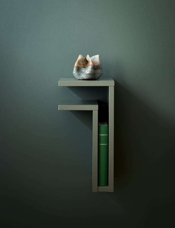 F-shelf wandplank green grey, Plank links Maze