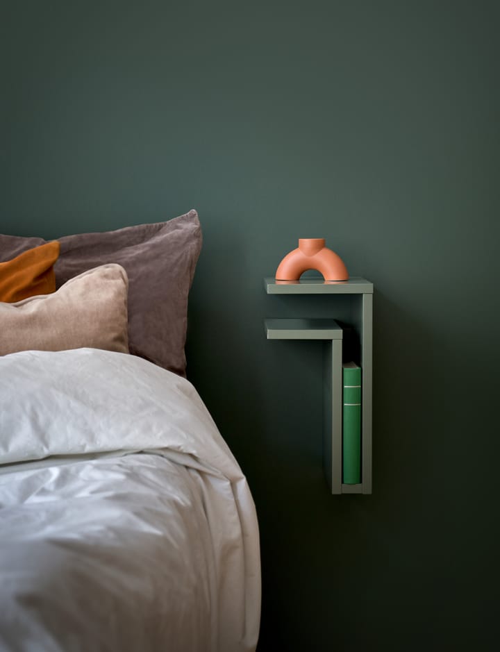 F-shelf wandplank green grey, Plank links Maze