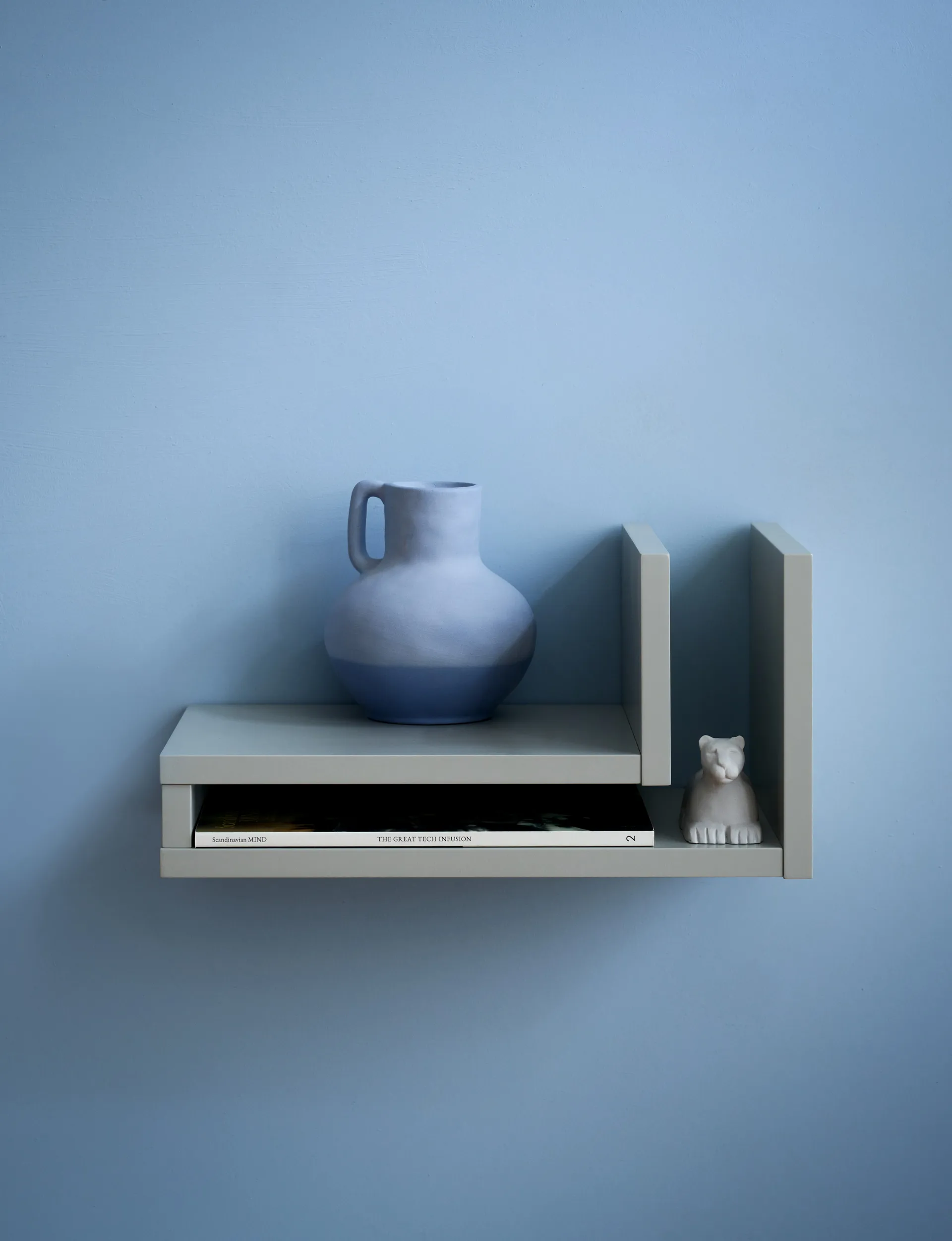 F-shelf wandplank silk grey, Plank links Maze