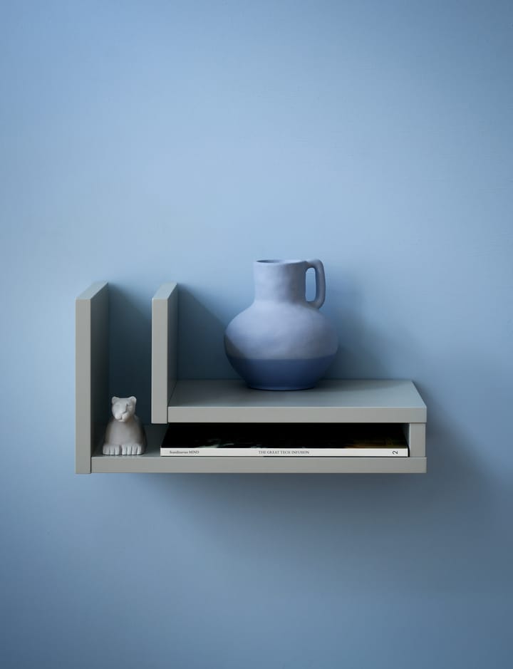 F-shelf wandplank silk grey, Plank rechts Maze