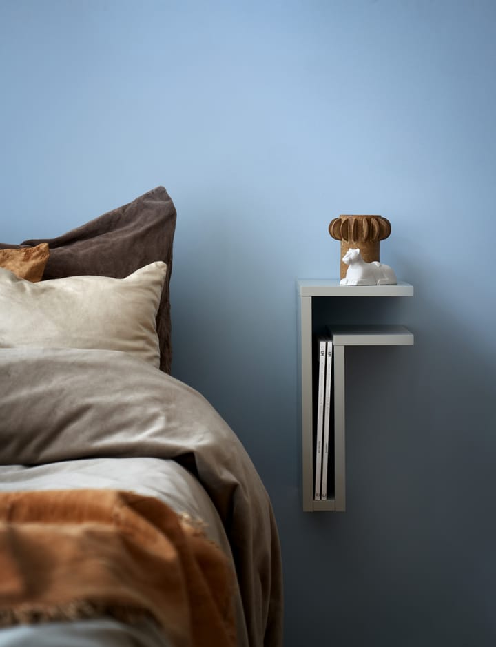 F-shelf wandplank silk grey, Plank rechts Maze