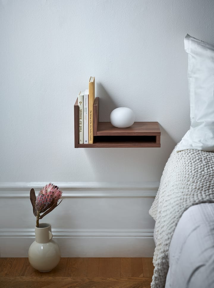 F-shelf wandplank walnoot, plank naar rechts Maze