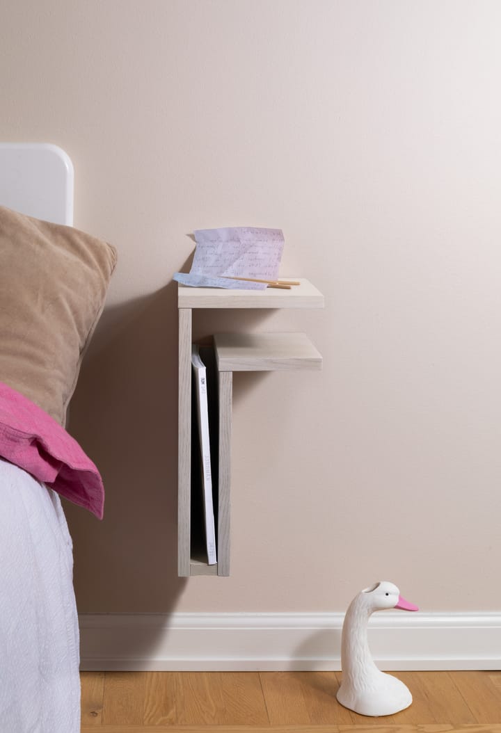 F-shelf wandplank white oak, Plank rechts Maze