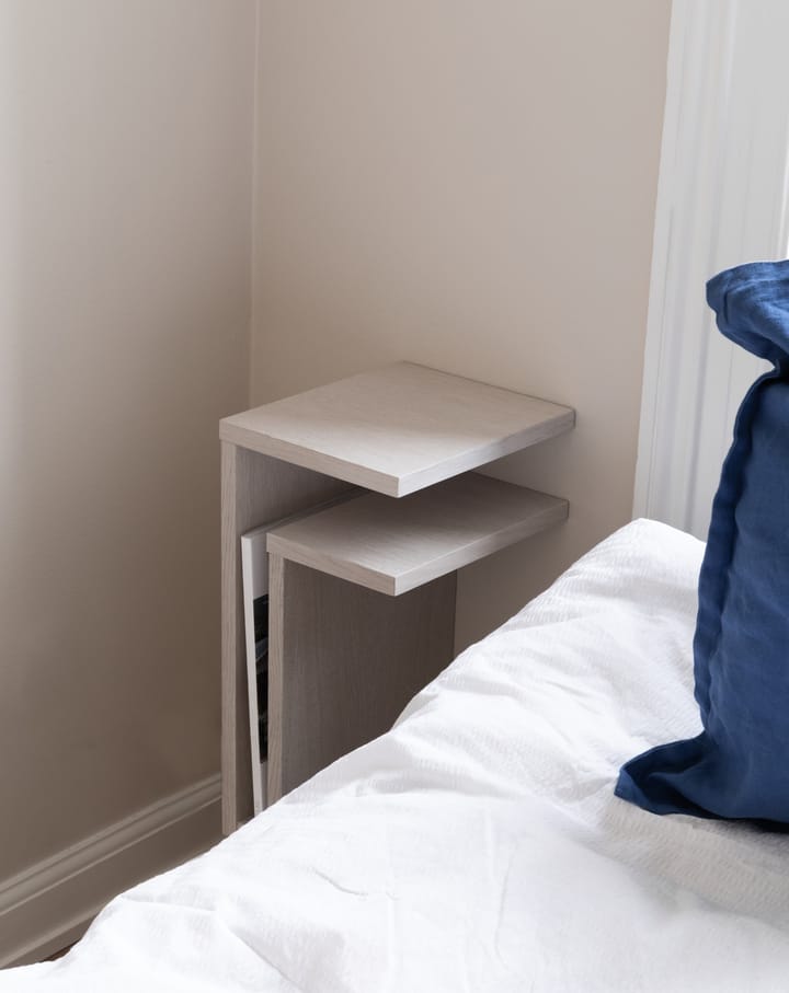F-shelf wandplank white oak, Plank rechts Maze
