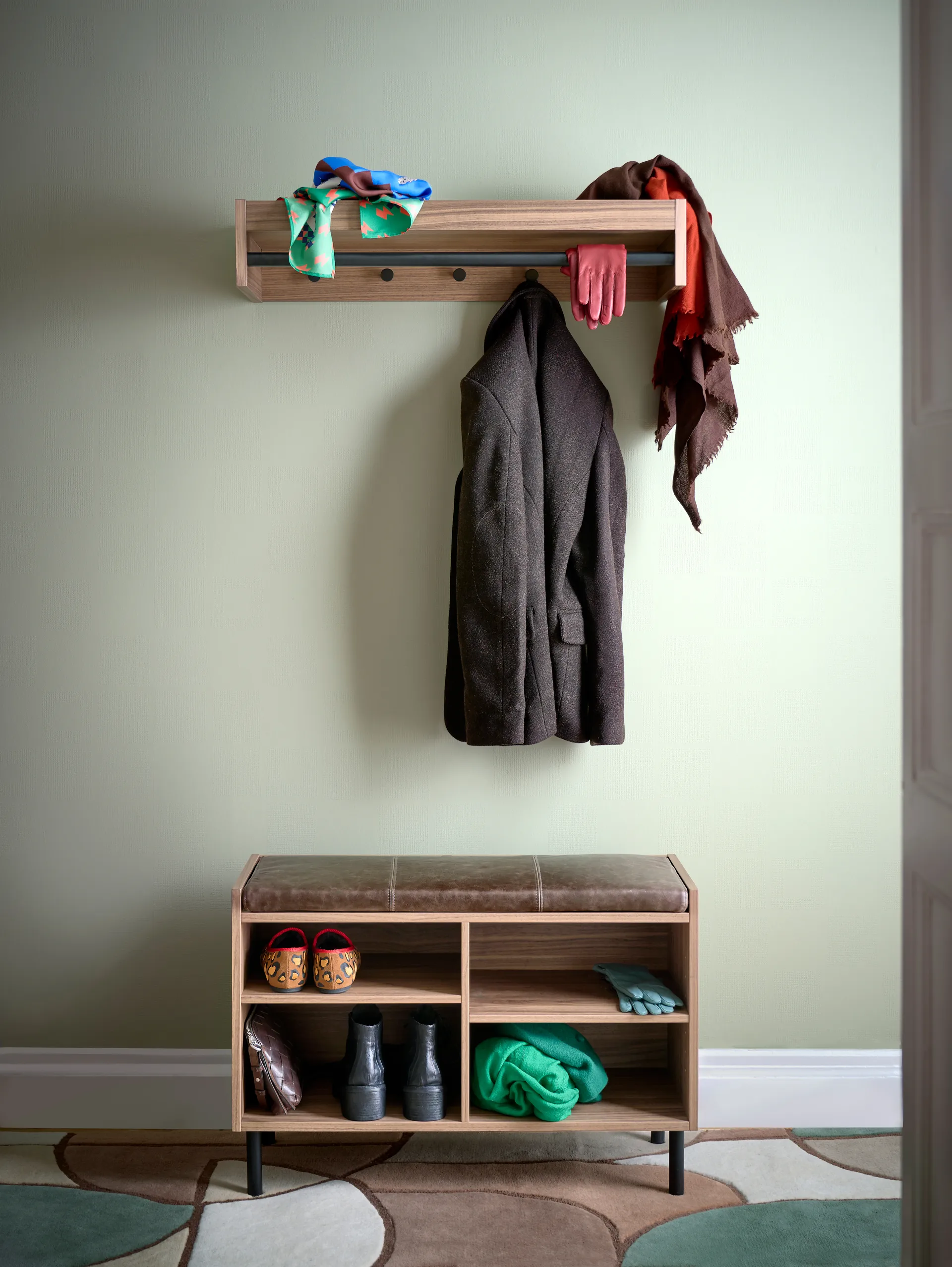 Gentle opbergbank, Walnoot, 78x53x35 cm Maze