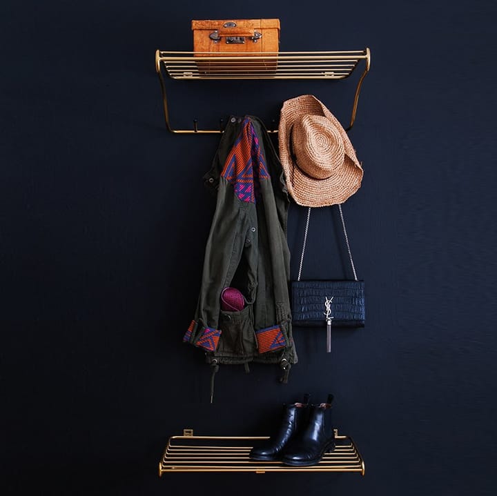 Hat Rack hoedenplank, messing Maze