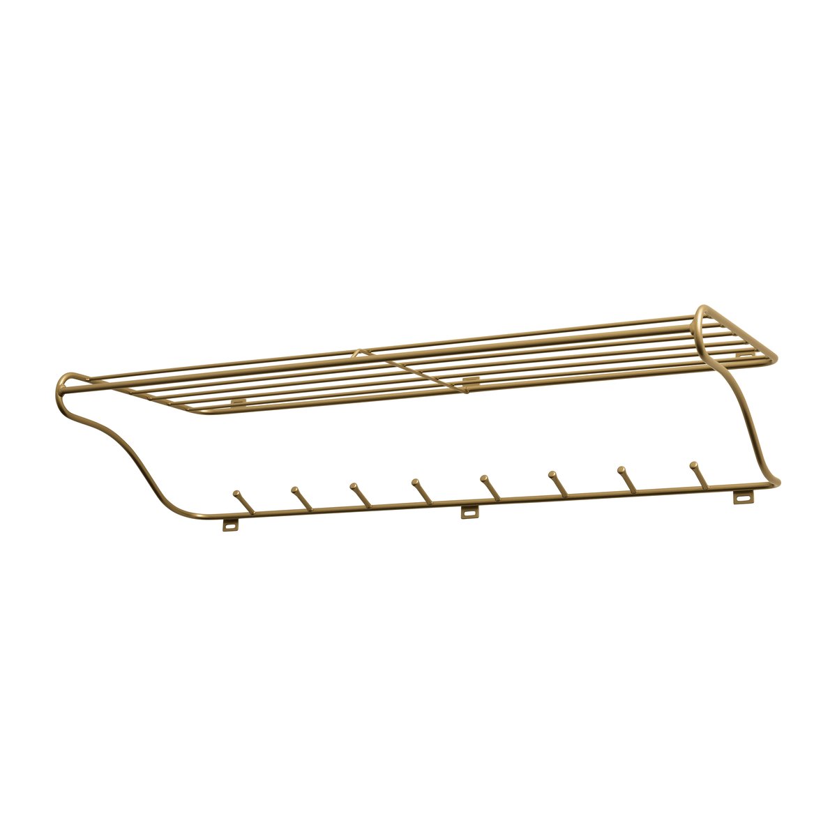 Maze Hoedenplank L messing | Scandinavisch Interieur | Garderobehaken & hoedenplanken | Goudkleurig