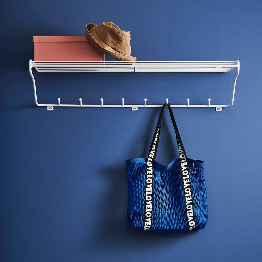 Hoedenplank L, wit Maze