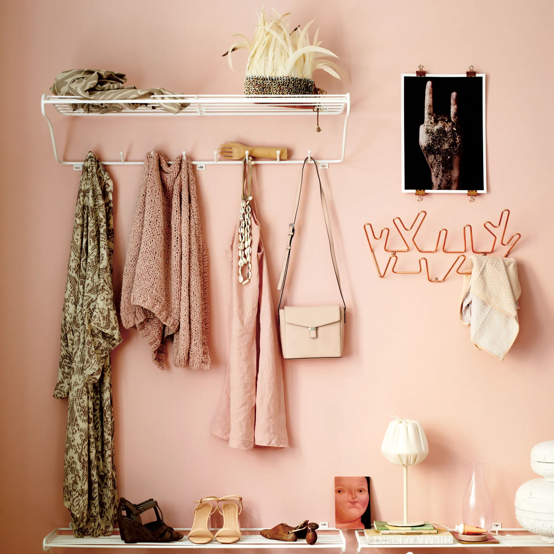 Hoedenplank L, wit Maze