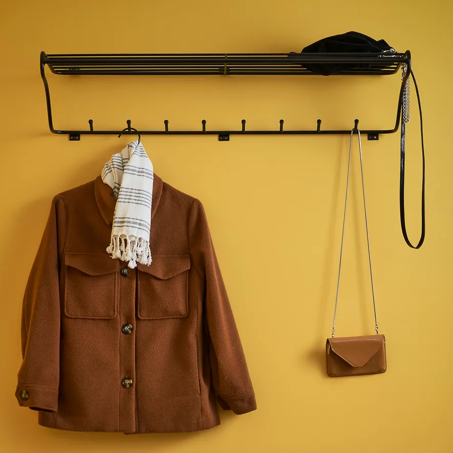 Hoedenplank L, zwart Maze