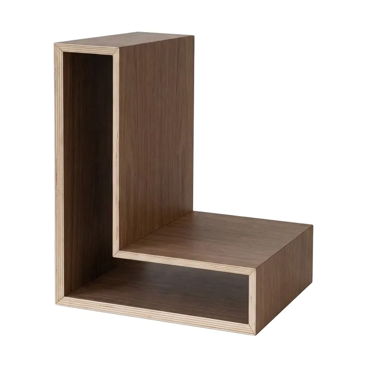 L-shelf wandplank - Walnoot, 30x38x29 cm - Maze