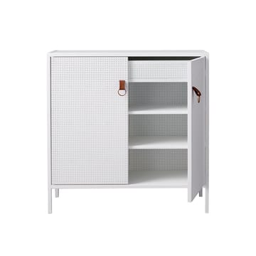 Liza kast - wit, leren details - Maze