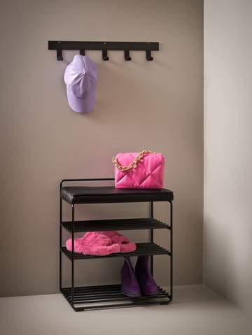 Lower East Seat rek-kruk 50x28x58 cm - Black-black leather - Maze