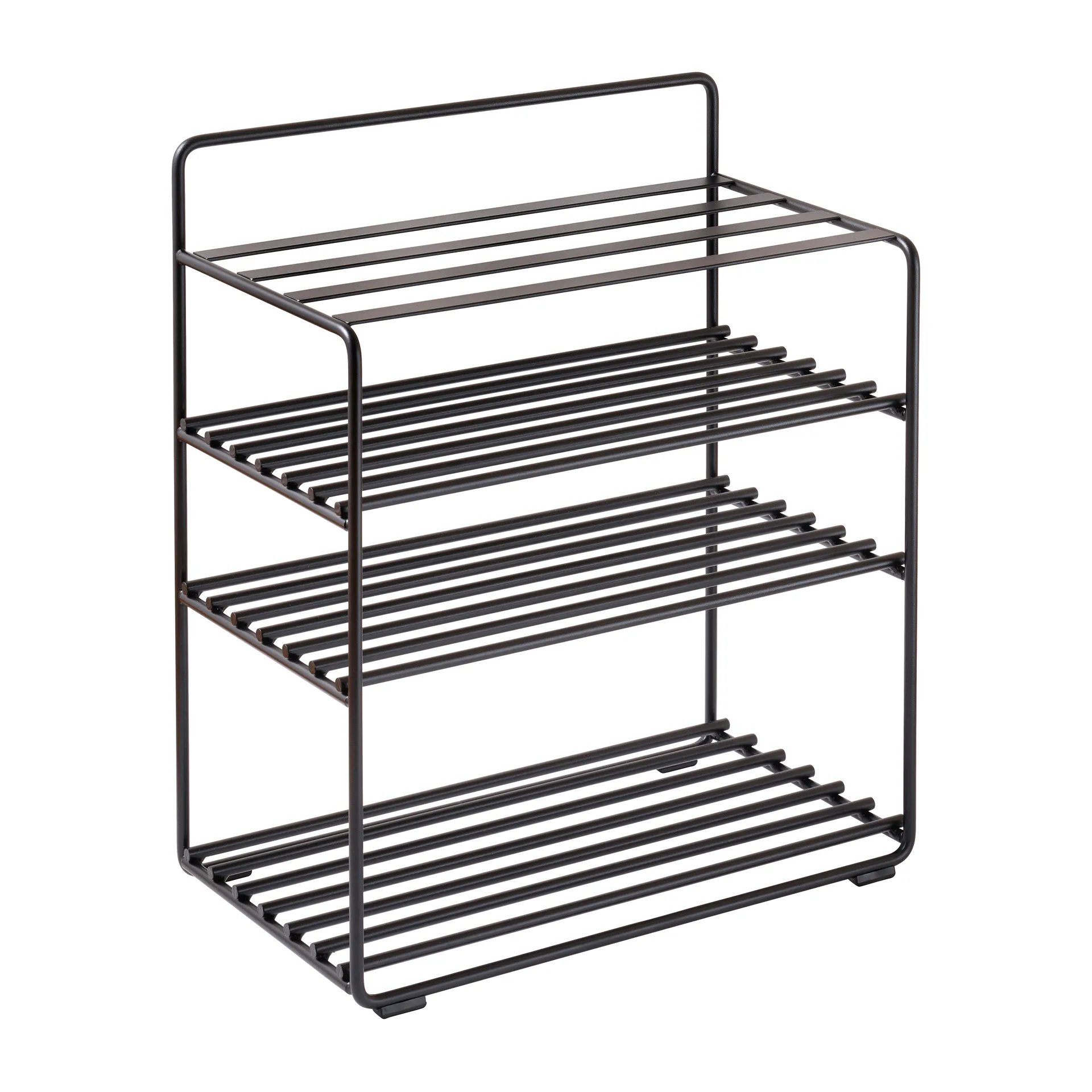 Lower East Seat rek-kruk 50x28x58 cm, Black-cognac leather Maze