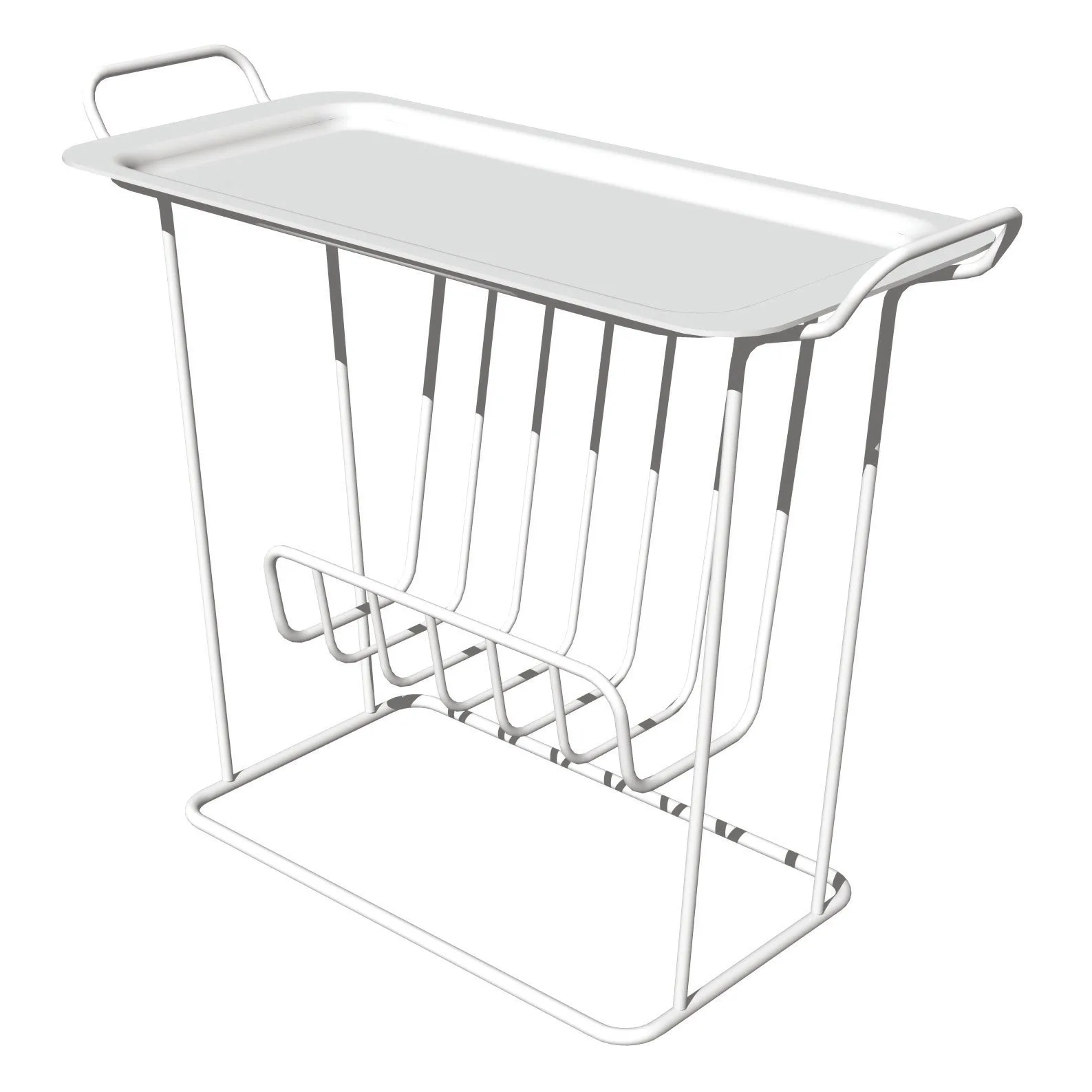 Minnie Mae Paper dienbladtafel, wit Maze