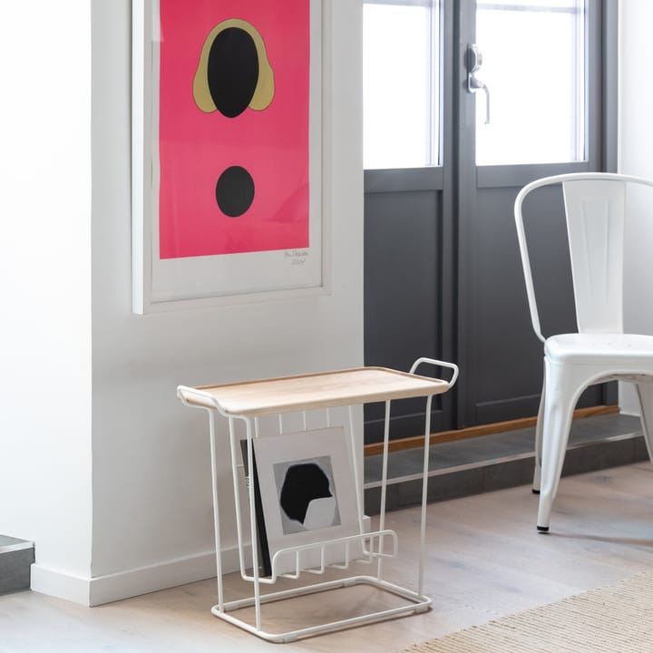 Minnie Mae Wood dienbladtafel, Wit-licht essenhout Maze