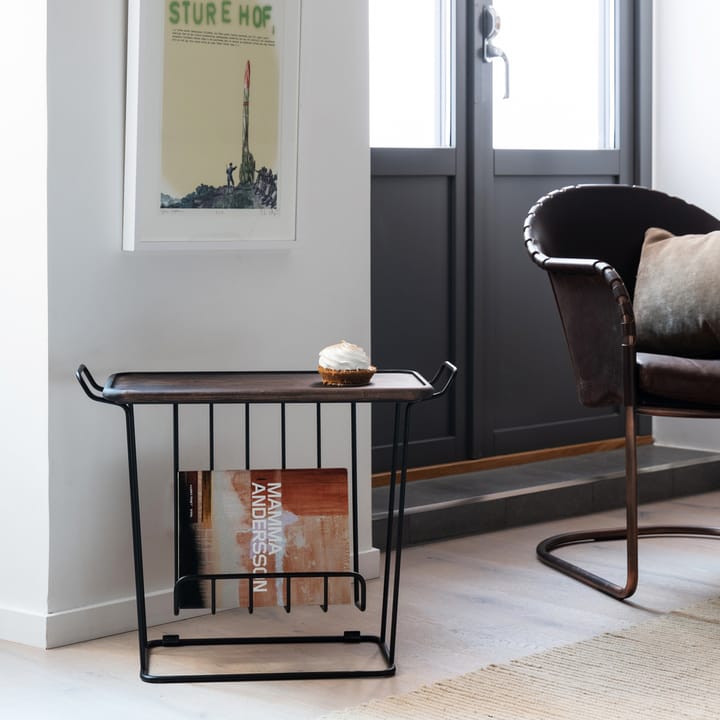 Minnie Mae Wood dienbladtafel, Zwart-donker essenhout Maze