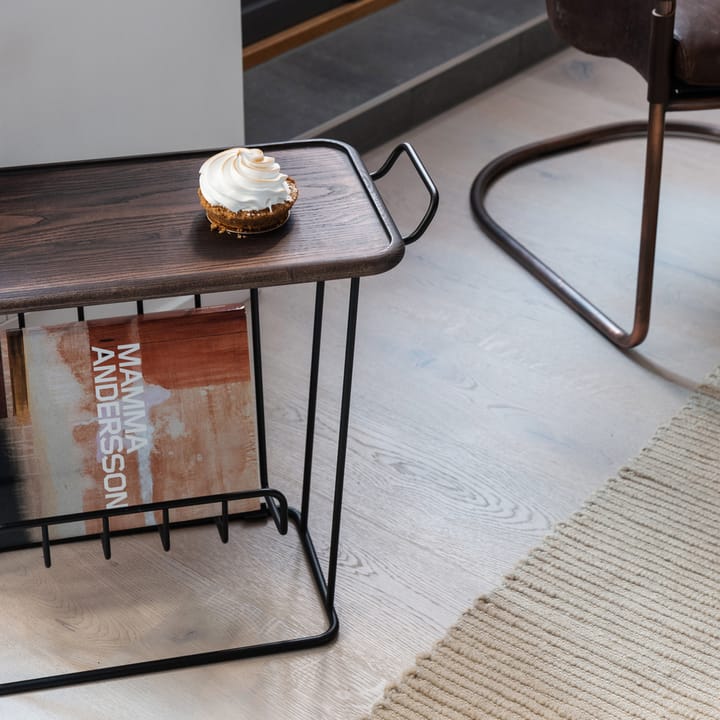 Minnie Mae Wood dienbladtafel, Zwart-donker essenhout Maze
