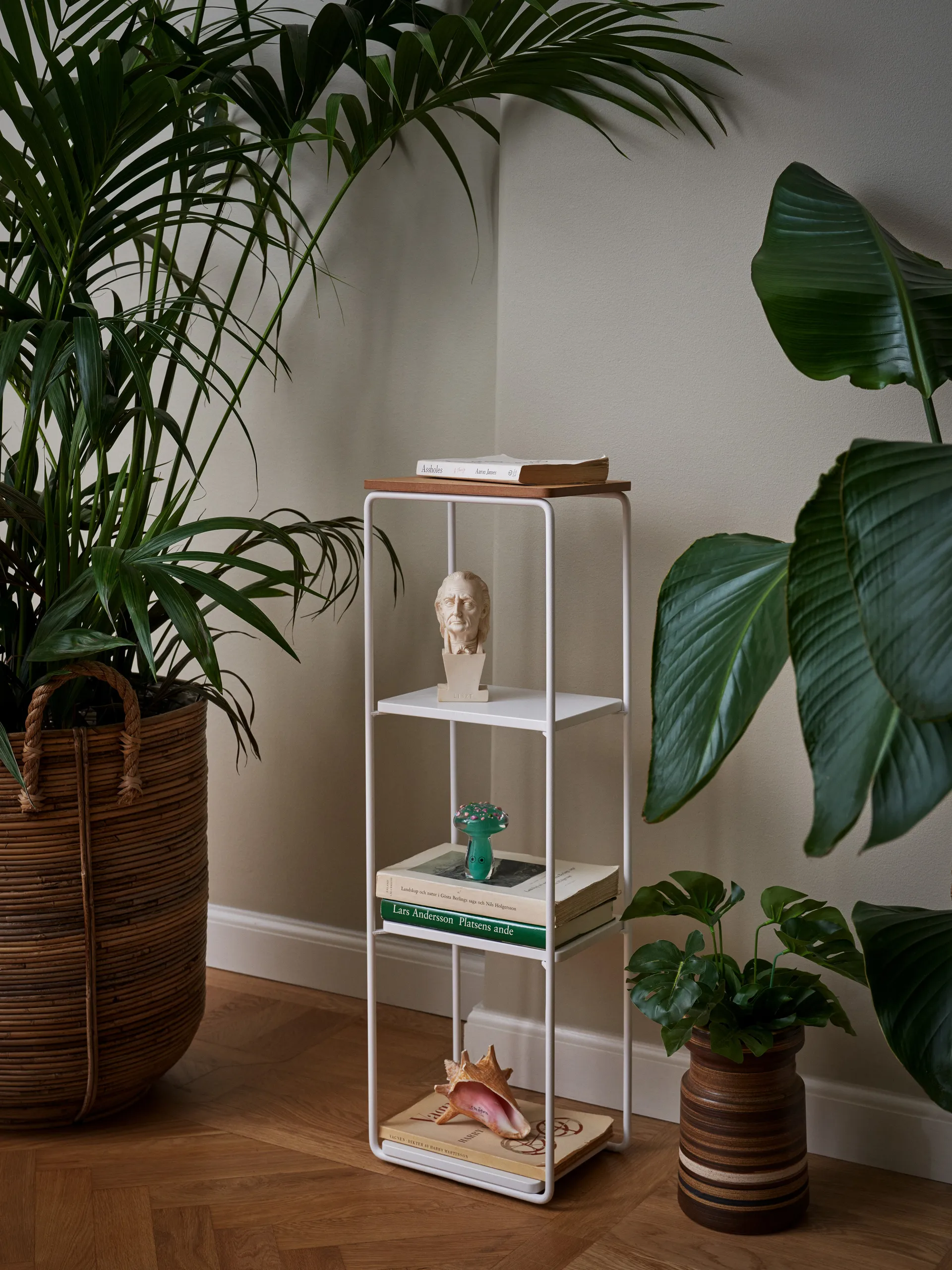 Mixrack Floor Shelf L rek 26x19x82,2 cm, Oak-white Maze