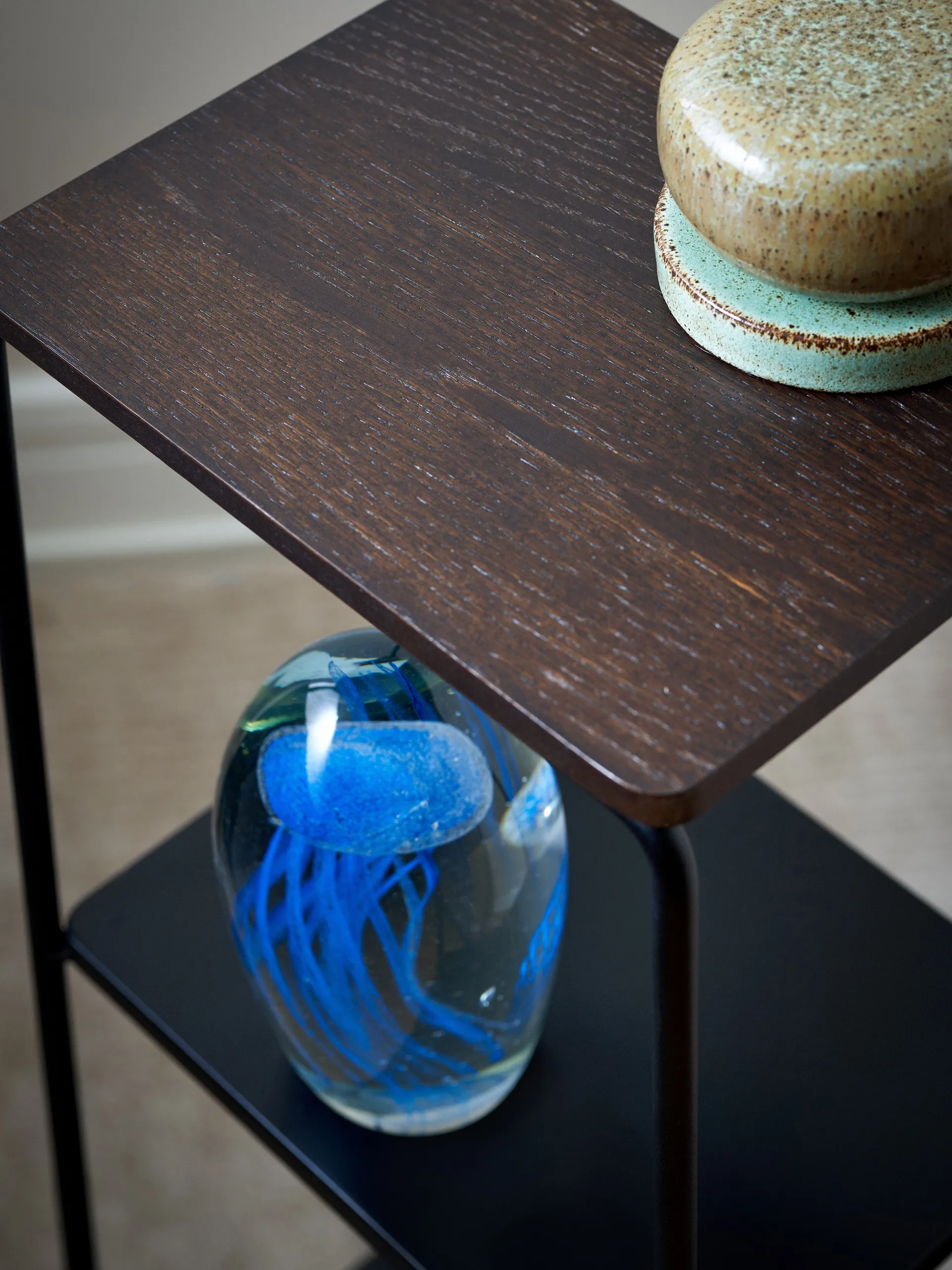 Mixrack Floor Shelf S rek 26x19x57,2 cm, Stained oak-black Maze