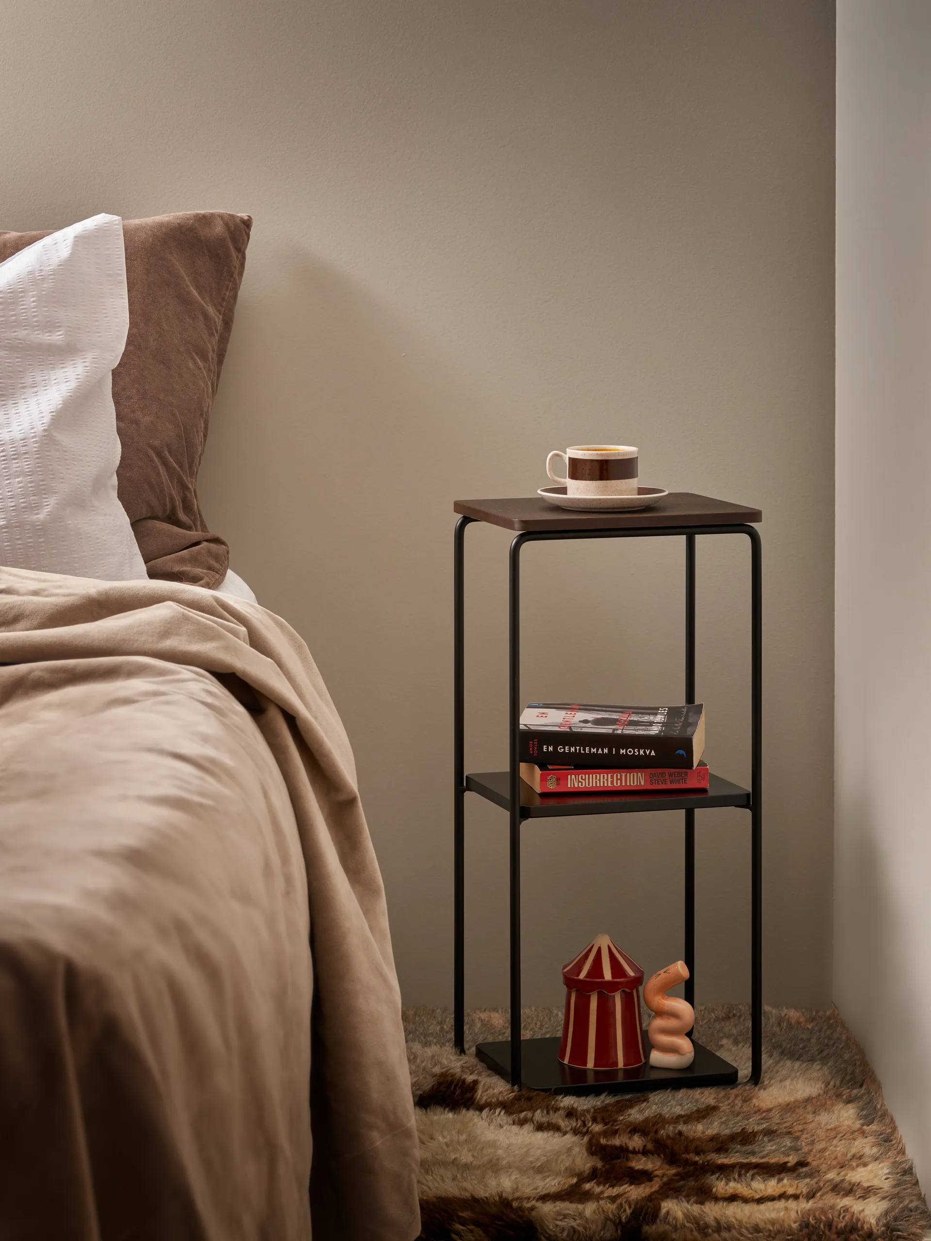 Mixrack Floor Shelf S rek 26x19x57,2 cm, Stained oak-black Maze