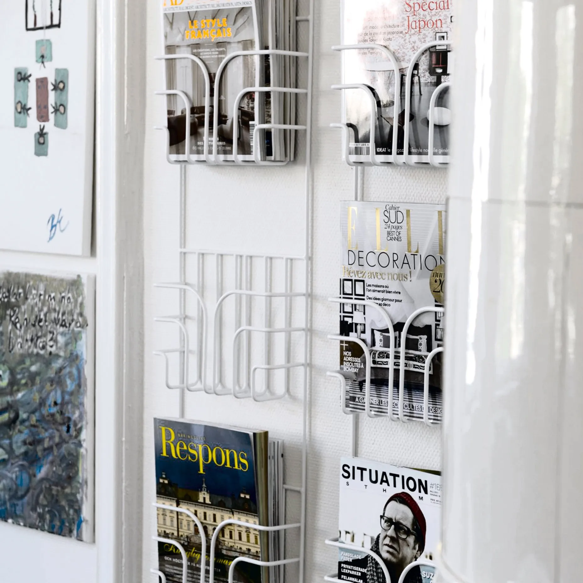 Now magazine houder, wit Maze