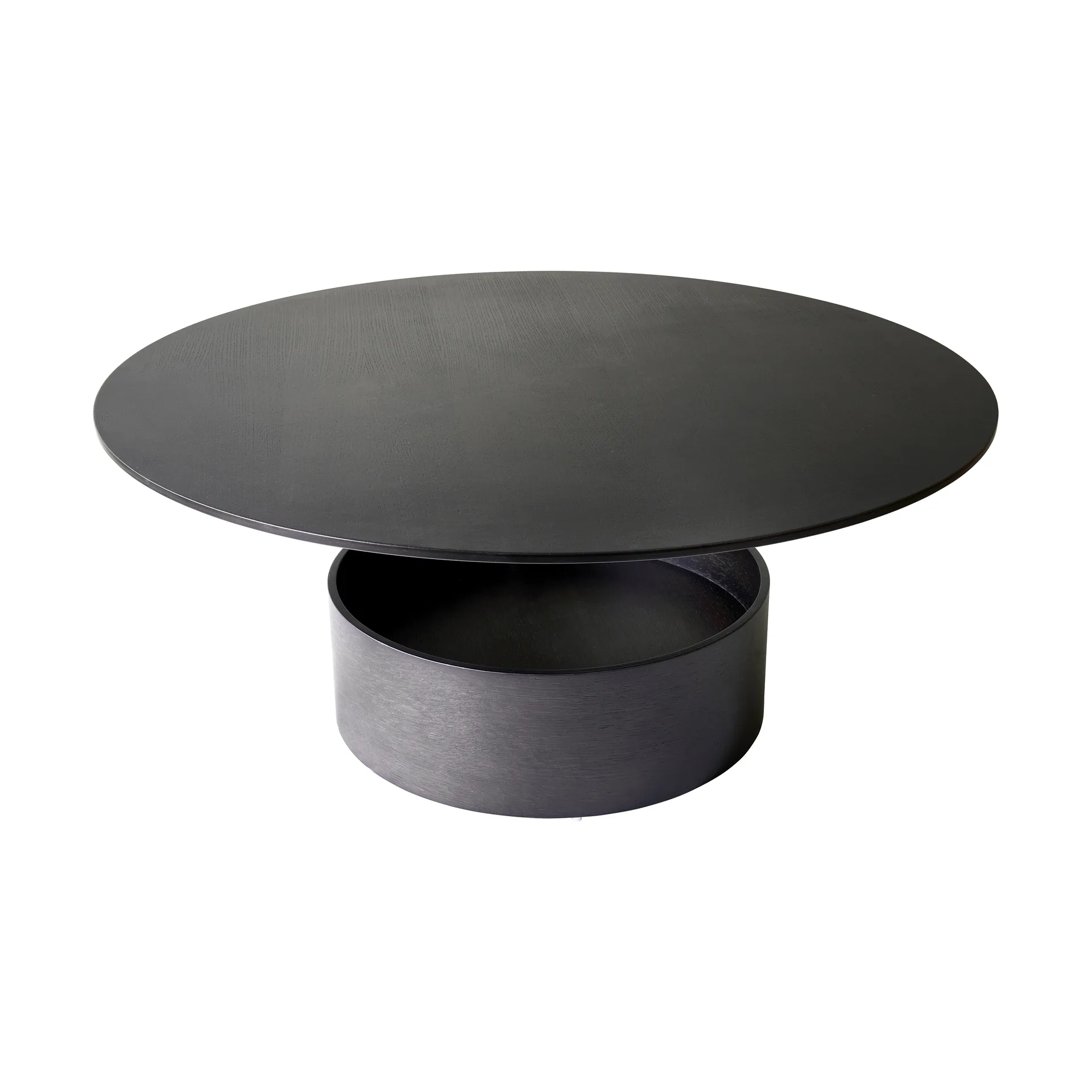 Parasol L salontafel Ø90 cm, Dark stained oak Maze