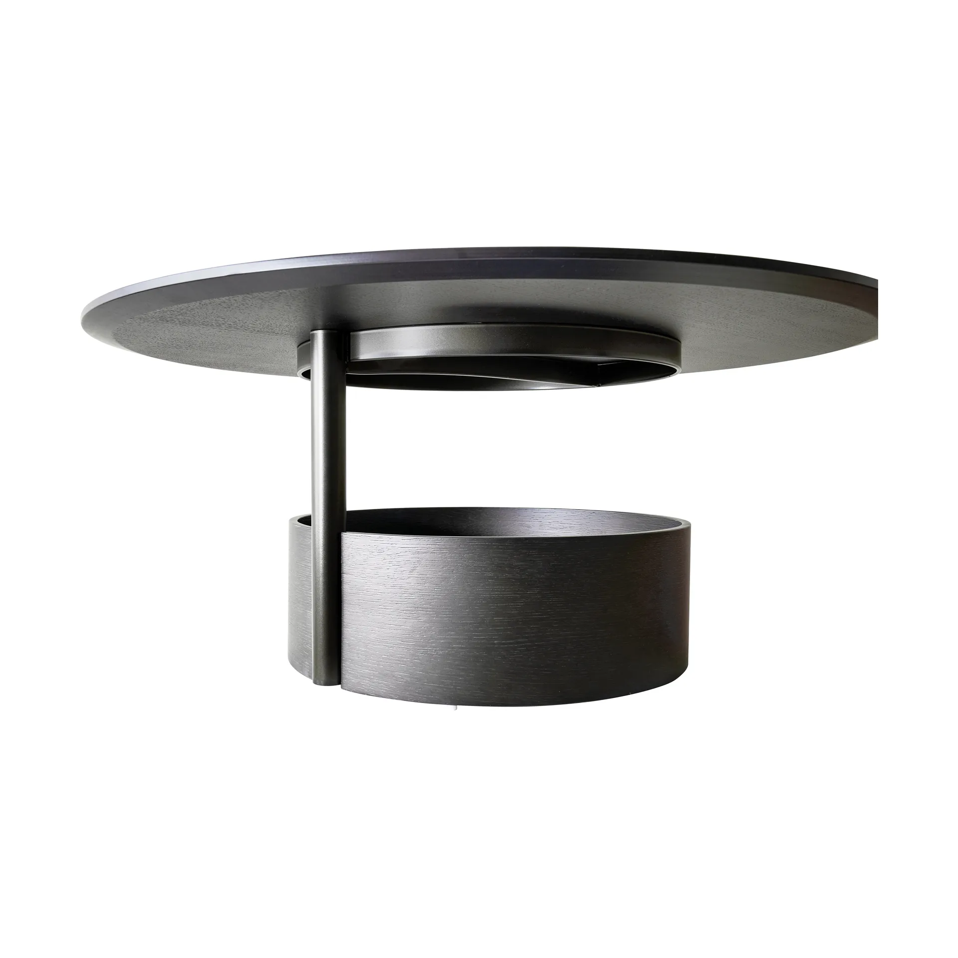 Parasol L salontafel Ø90 cm, Dark stained oak Maze