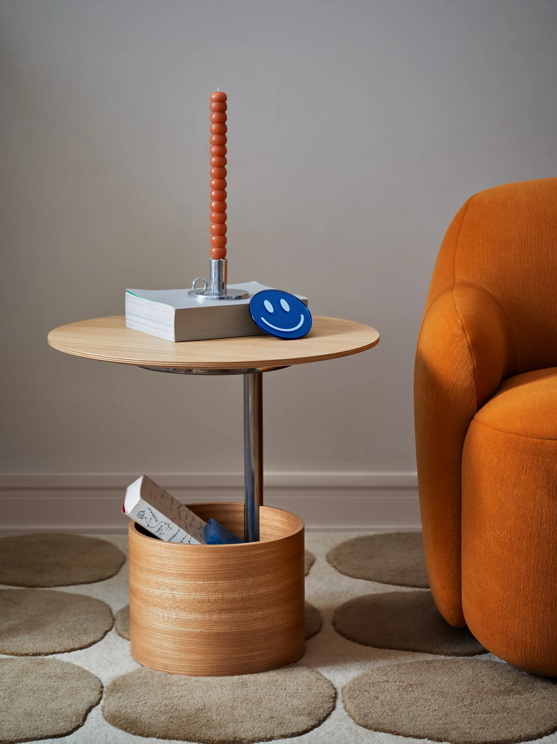 Parasol S salontafel Ø50 cm, Oak Maze