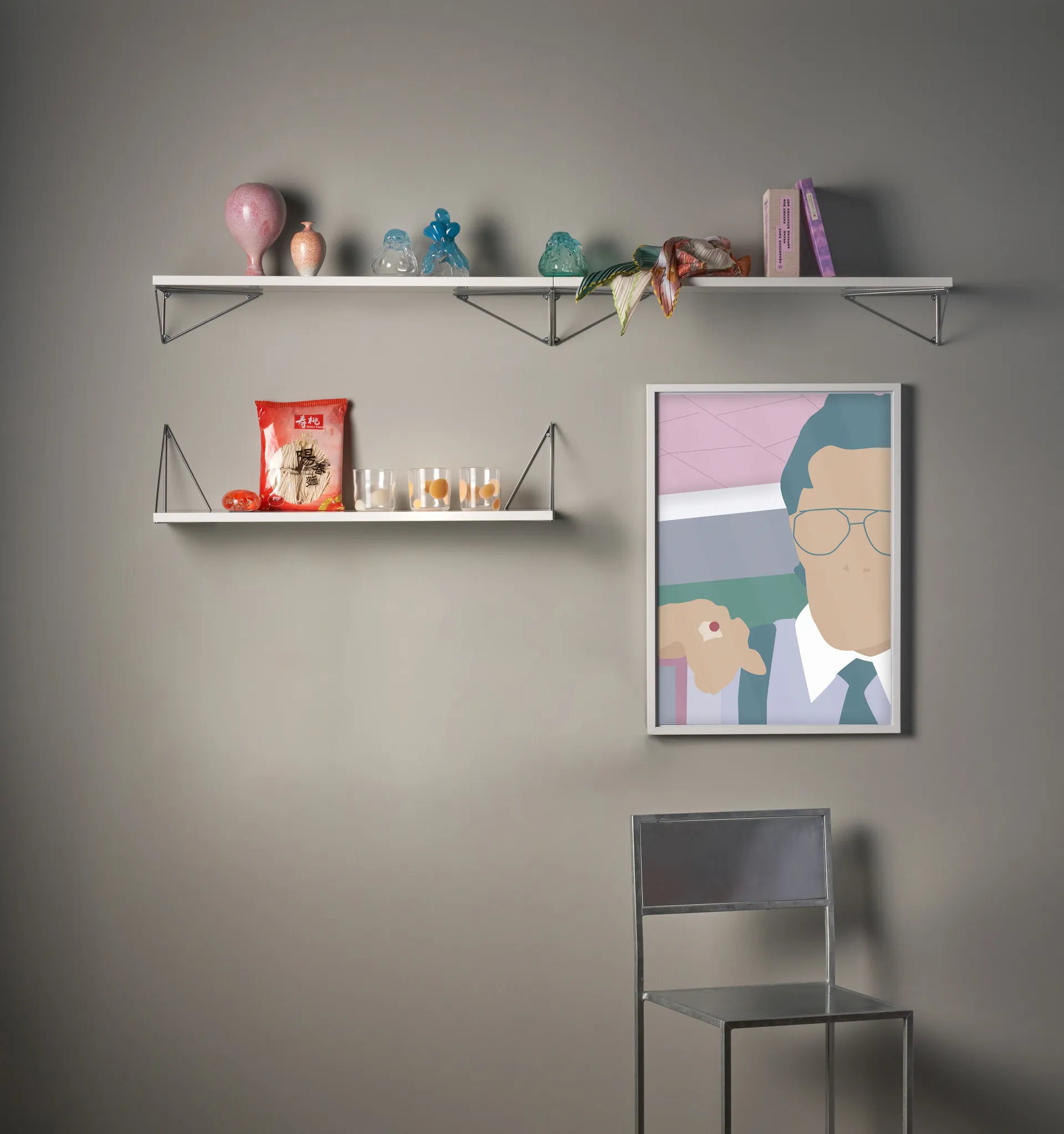 Pythagoras Bundle A plankensysteem wit-chroom Maze