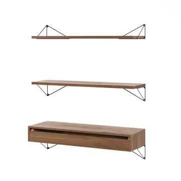 Pythagoras Bundle C plankensysteem walnoot-zwart - Maze