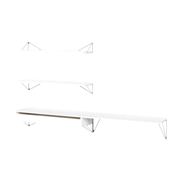 Pythagoras Bundle D plankensysteem wit-chroom - Maze