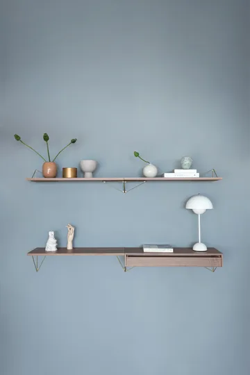 Pythagoras plank, Walnoot-messing, 20x80 cm - Maze