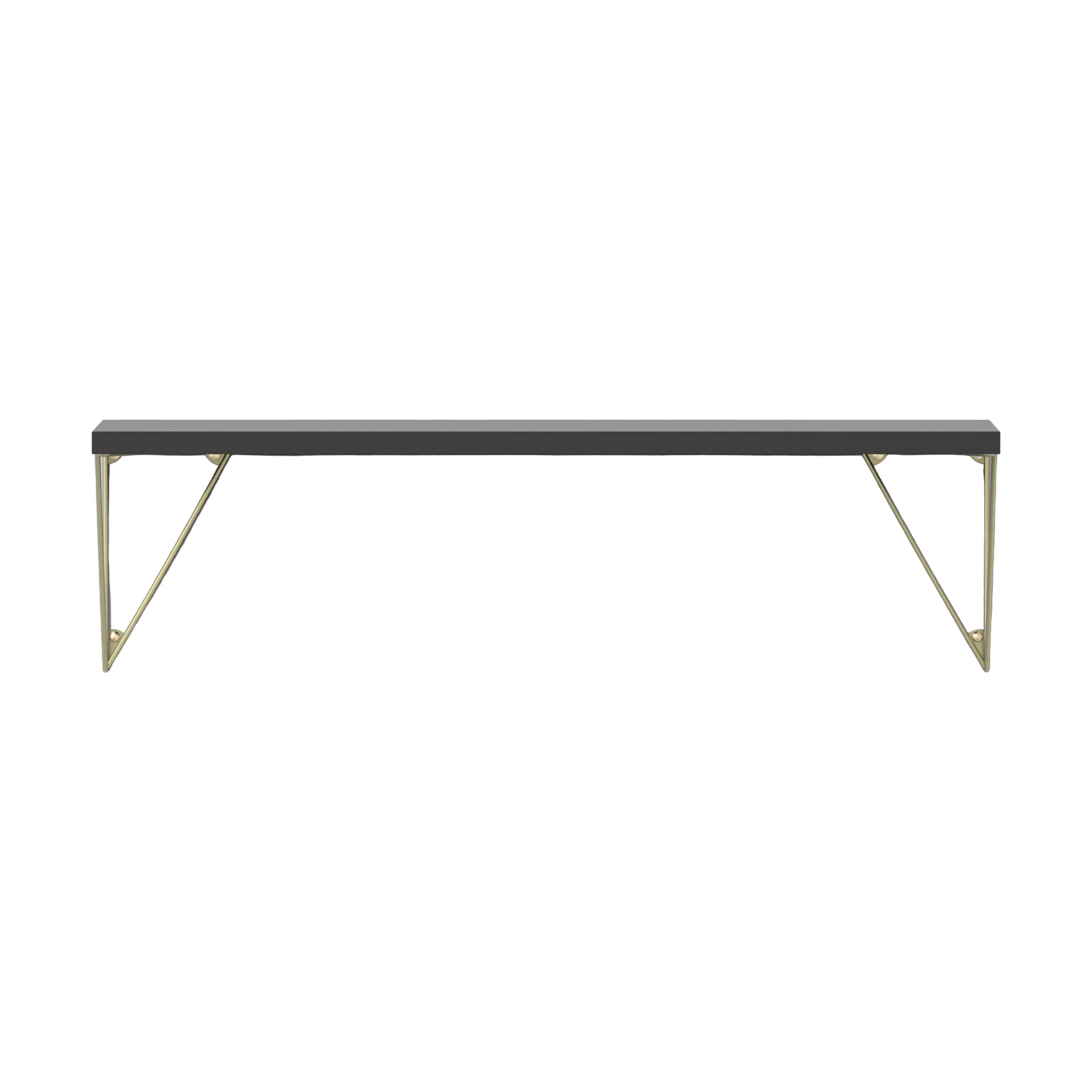 Pythagoras plank, Zwart-messing, 20x80 cm,  Maze