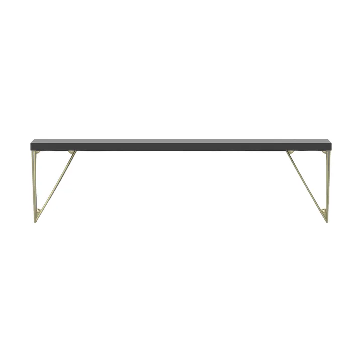 Pythagoras plank, Zwart-messing, 20x80 cm - Maze
