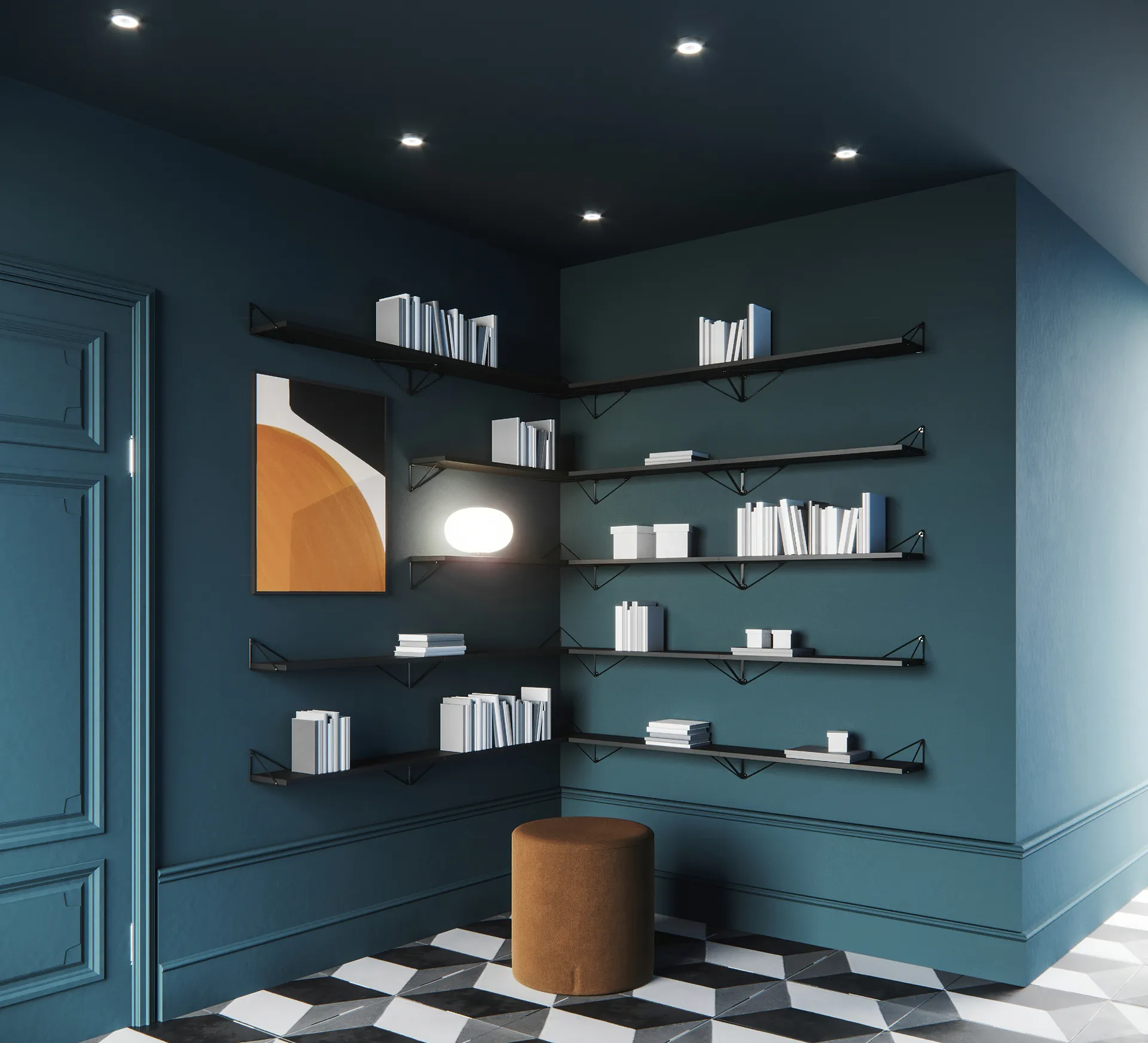 Pythagoras plank, zwart Maze