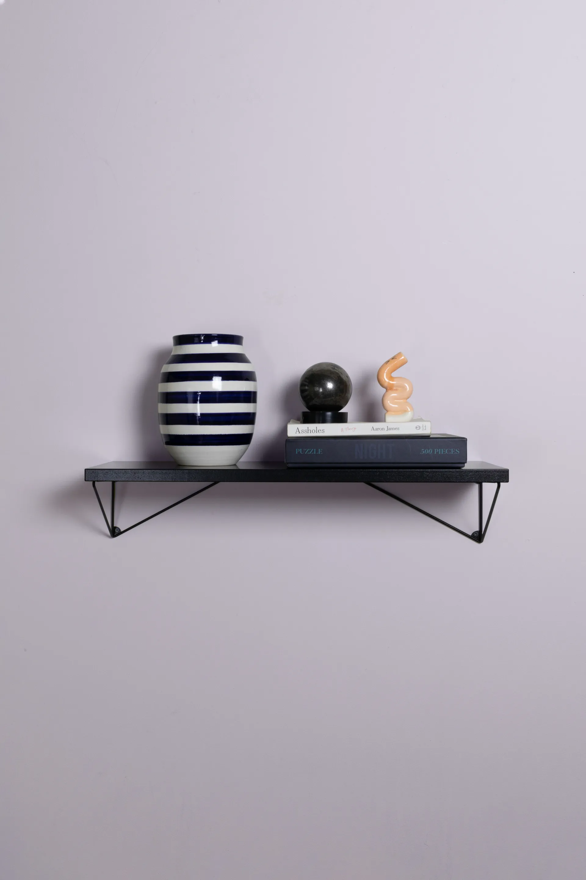 Pythagoras Shelf plank 60 cm, Zwart Maze