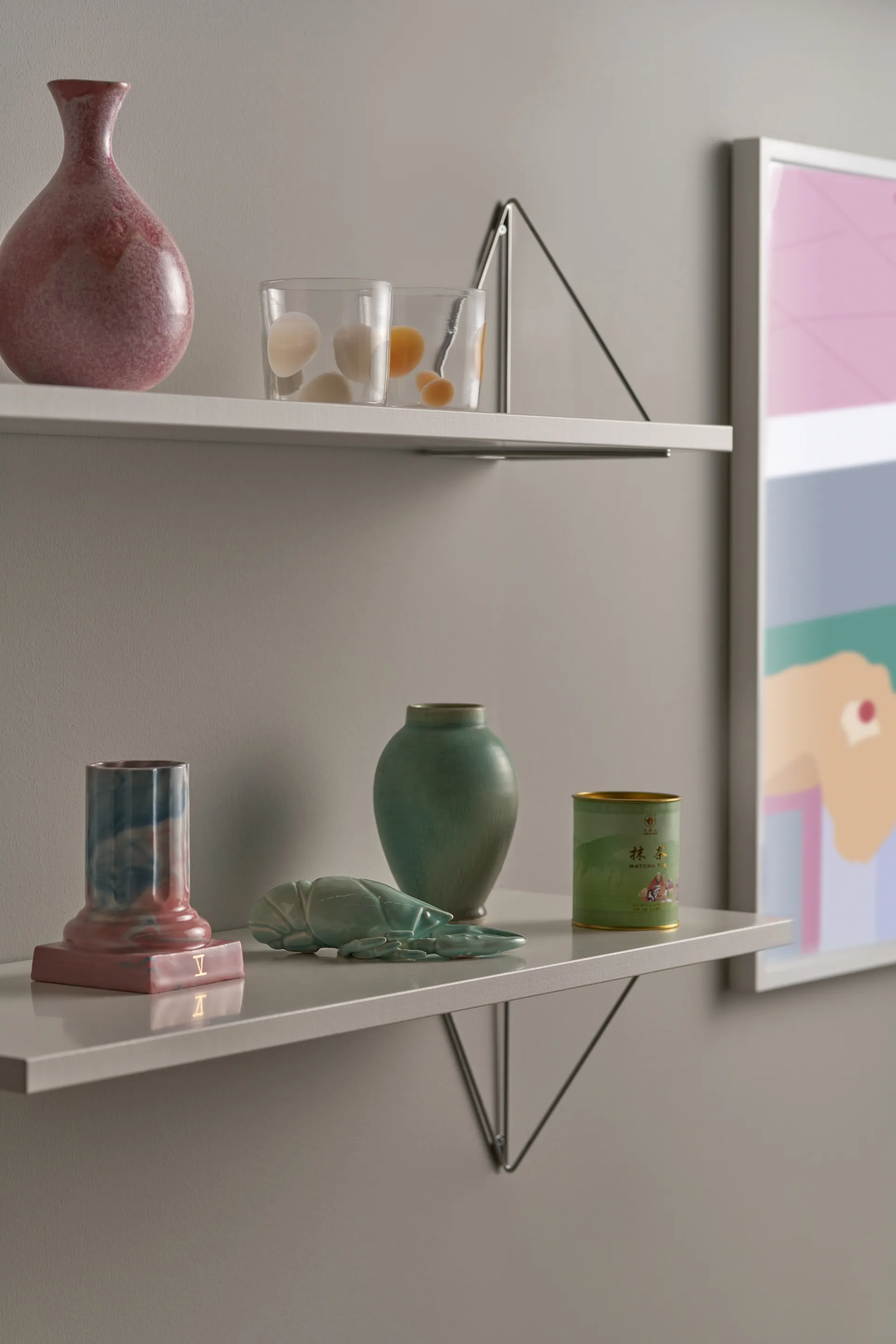 Pythagoras steunen 2-pack, chroom Maze